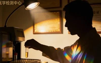 病理科医生从存储柜中取出蜡块