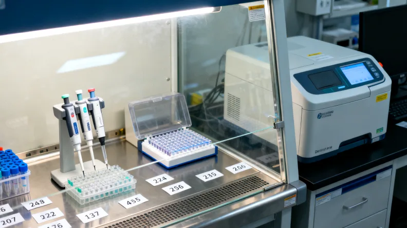 NGS测序仪与PCR仪工作流程对比示意图