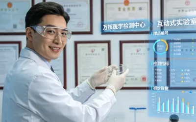 病理医生在显微镜下评估组织切片中的肿瘤细胞比例