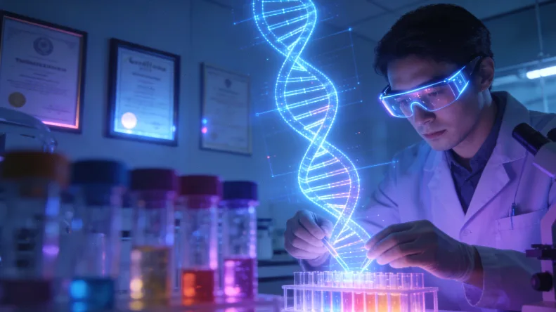 NGS测序产出海量杂乱短序列数据的示意图