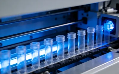 医生与患者共同查看肺部CT影像胶片