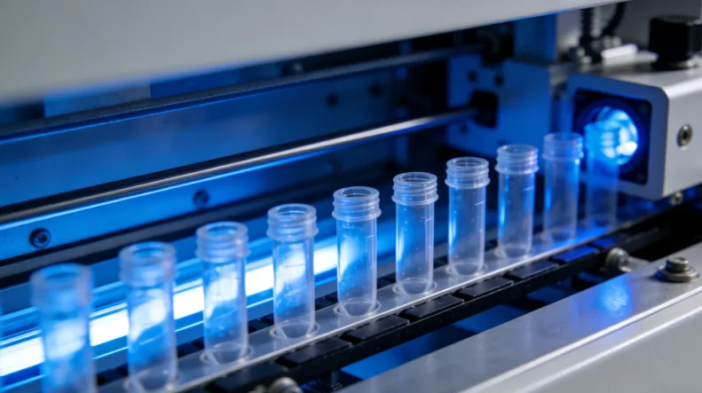 医生与患者共同查看肺部CT影像胶片