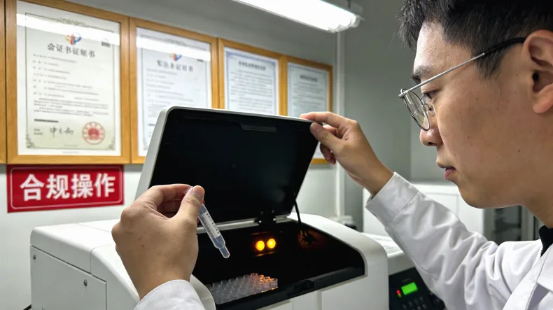 示意图：血液中正常DNA与循环肿瘤DNA(ctDNA)混合