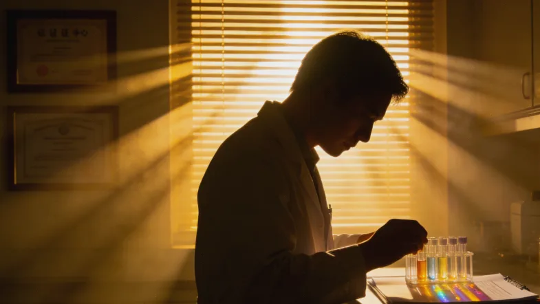 基因检测报告局部特写，突出“T790M突变丰度0.5%”字样