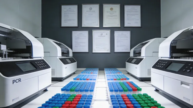 血液基因检测报告示意图,重点圈出“阴性”结果