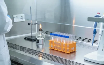 医生向肺癌患者解释基因检测报告