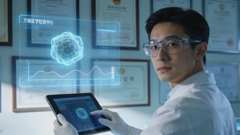 肿瘤组织石蜡块与切片样本特写