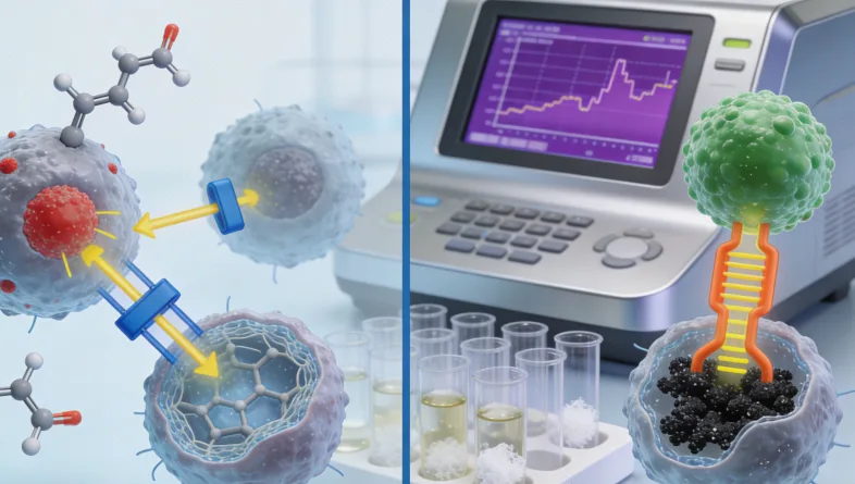 “细胞纠错系统”工作与失灵对比卡通图