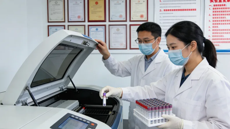 经皮穿刺活检获取组织样本示意图