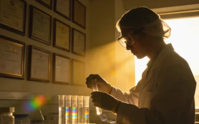 医生与患者共同查看病理报告