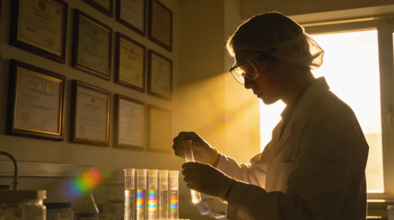 医生与患者共同查看病理报告