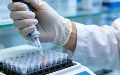 一张展示从抽血到ctDNA检测报告生成过程的示意图