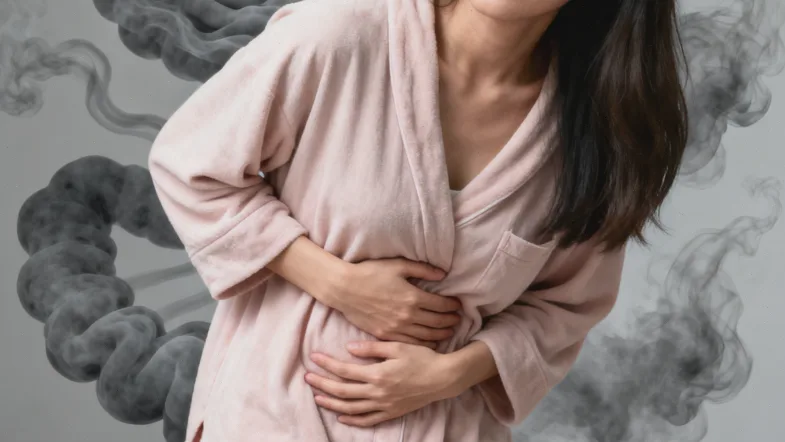 一位孕妇拿着NIPT和羊水穿刺的检查单，面露疑惑。