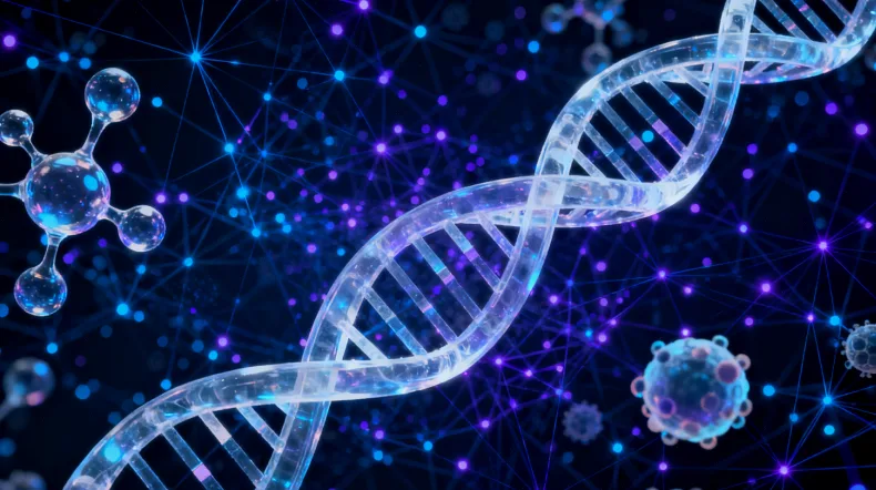 实验室人员手持只有编码的样本管