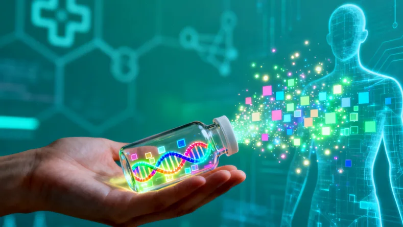 健康夫妻与患病婴儿的对比示意图