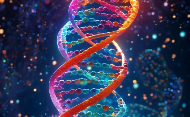 一对夫妇看着基因检测报告