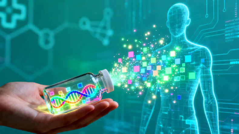 帕金森病常见相关基因（如LRRK2, GBA, SNCA）的示意图