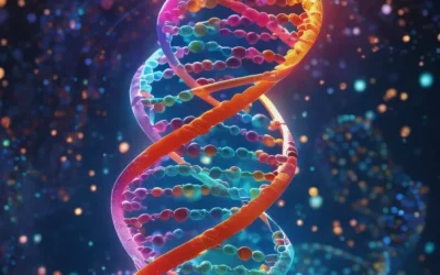 大脑神经元网络与电信号传导示意图