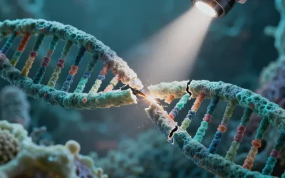 医生正在为患者进行非接触式眼压测量