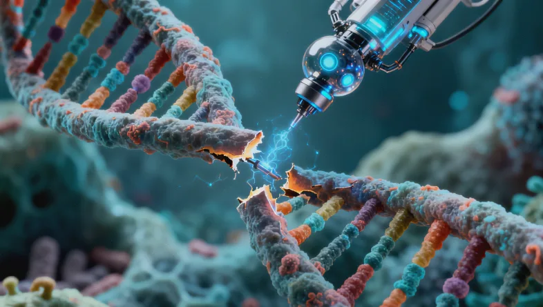 显微镜下健康T细胞与SCID患者T细胞对比示意图