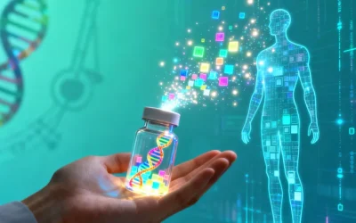 实验室中科学家操作基因编辑仪器