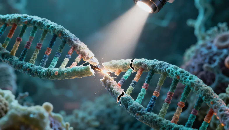 胸腺中T细胞“教育”与AIRE基因作用卡通图