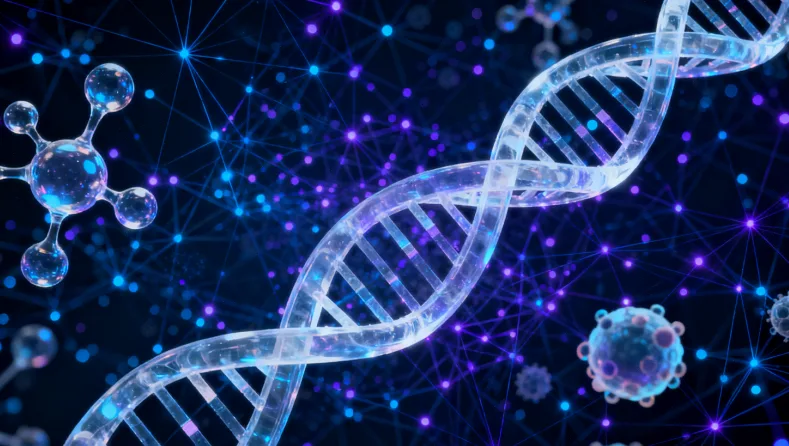 核酸检测实验室中技术人员正在操作