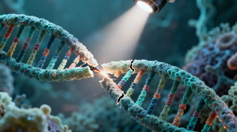 医生与患者讨论EB病毒检测报告单