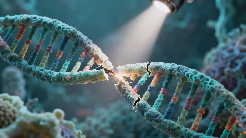 实验室技术人员操作PCR检测仪