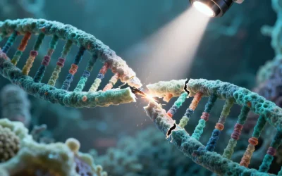 传统显微镜检与现代化分子检测实验室对比图