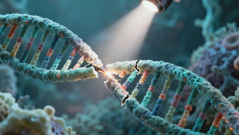 科学家在生物安全柜内处理疑似病原体样本