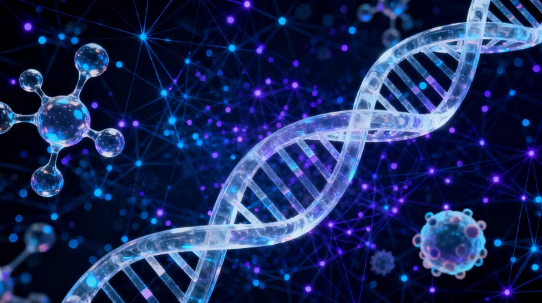 一位医生正在向患者展示基因检测报告