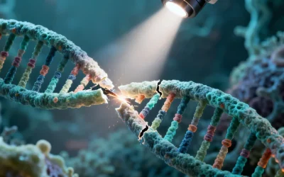 祖源分析报告示例图，显示彩色地图与百分比