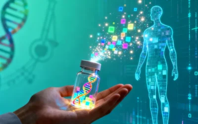 一位女性正在用棉签采集口腔黏膜样本