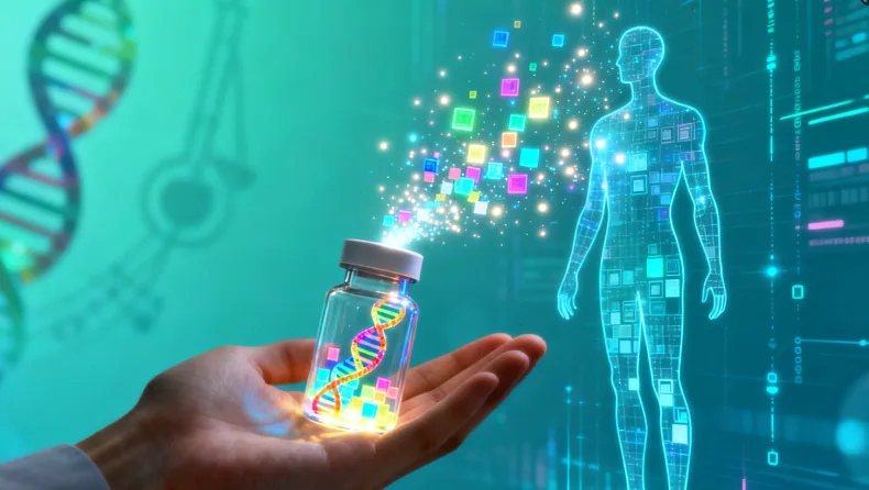 一位准妈妈正在查看NIPT检测报告单