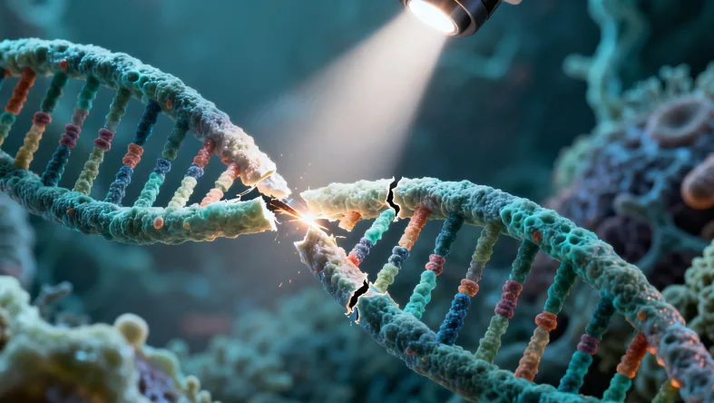 医生与患者共同查看基因检测报告