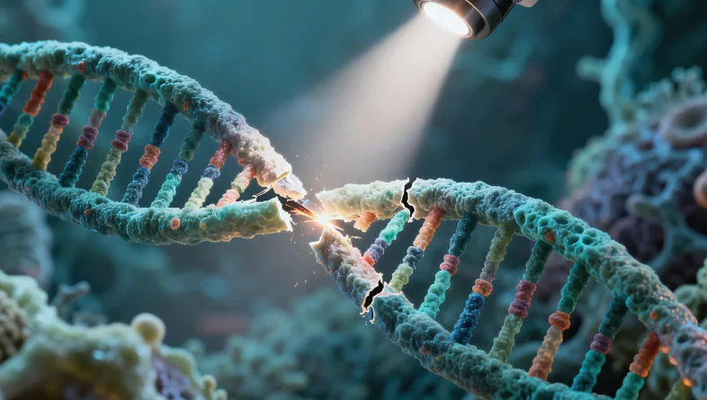 基因检测报告结论页示意图，突出风险提示