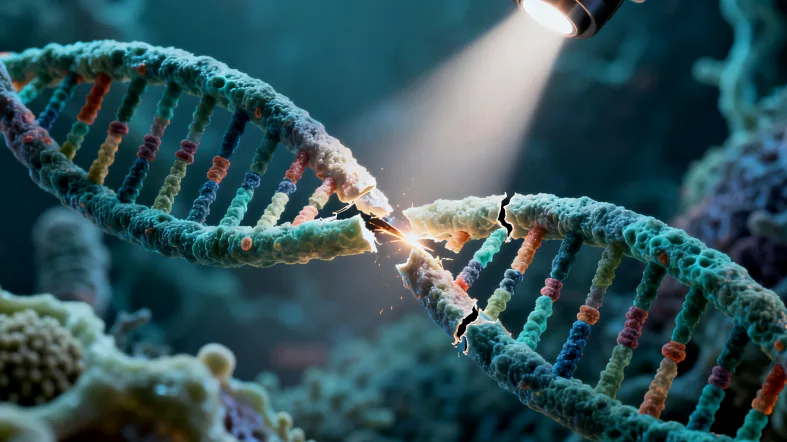 医生与患者讨论基因检测报告