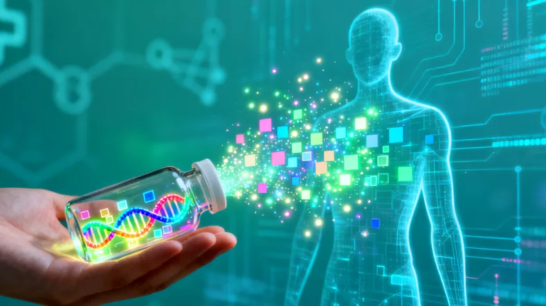 一个孩子微笑的特写，突出其眼白部分呈现的淡蓝色（蓝巩膜）。