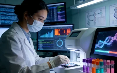 护士为新生儿采集足跟血进行筛查