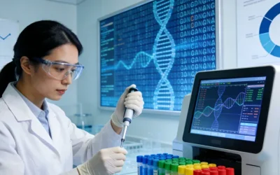 医生与患者讨论基因检测报告的场景