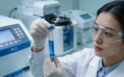 医生与患者共同查看基因检测报告示意图