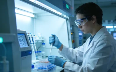 医生与患者家属沟通基因检测方案的场景