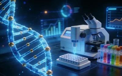 医生与患者讨论基因检测报告的场景