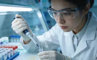 医生与患者家属围坐讨论基因检测报告