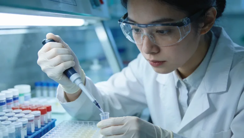 医生与患者家属围坐讨论基因检测报告