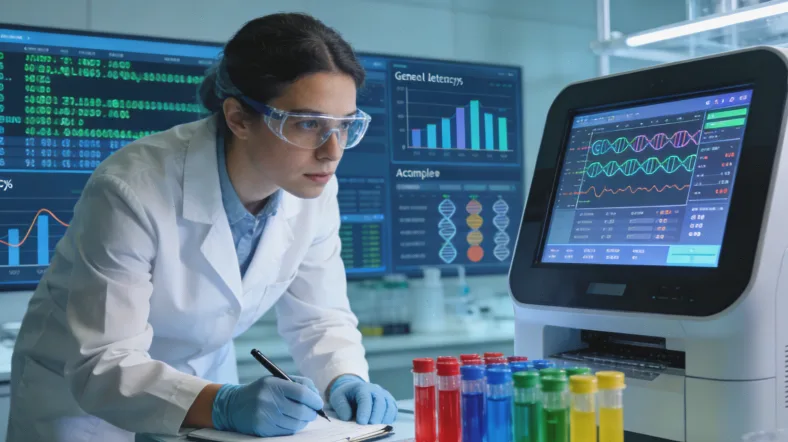 形象化的肿瘤异质性示意图：一个肿瘤由不同颜色细胞组成