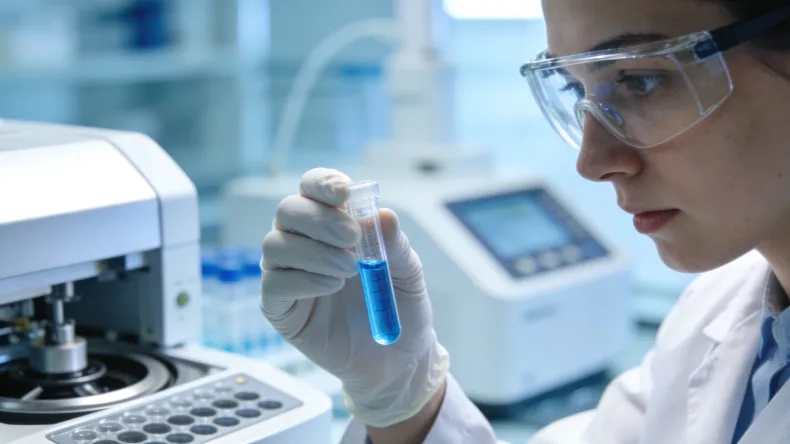 一位患者和医生共同观看基因检测报告的场景