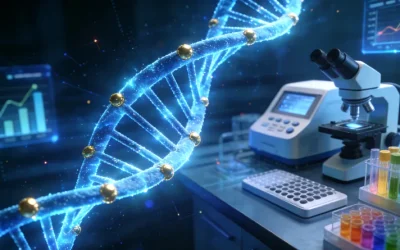 肺癌组织切片与基因图谱对比示意图