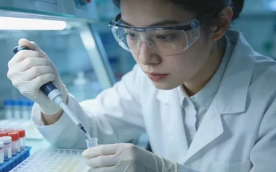 医生与患者讨论基因检测报告